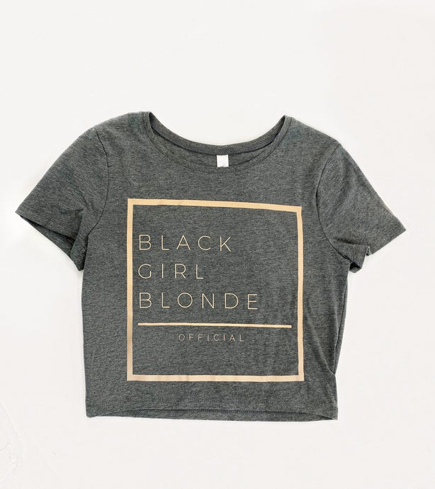 Black Girl Blonde Crop Tee