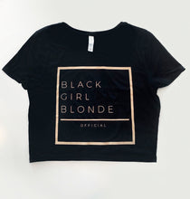 Load image into Gallery viewer, Black Girl Blonde Crop Tee