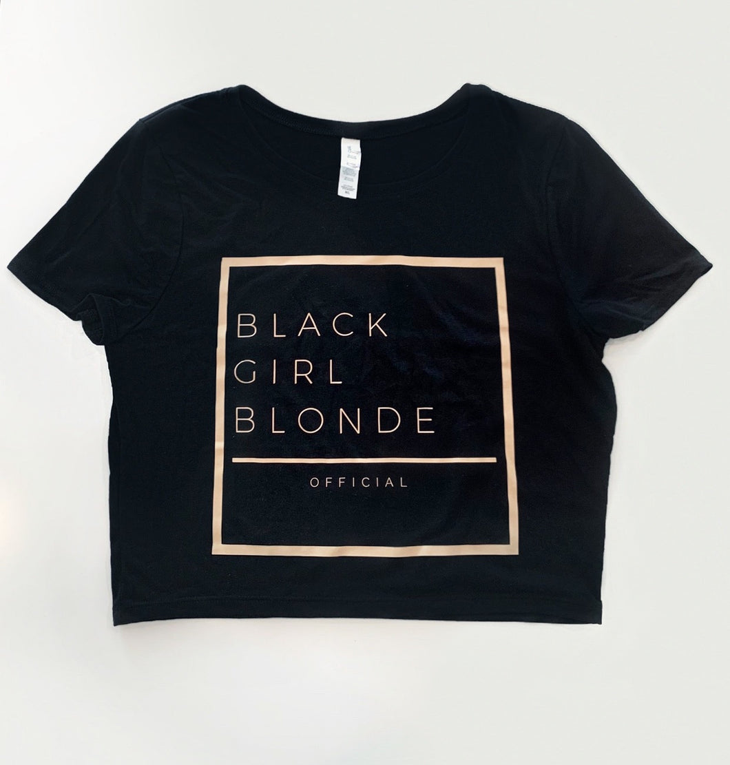 Black Girl Blonde Crop Tee