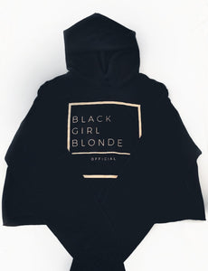 Black Girl Blonde Cropped Hoodie